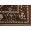 Tapis brun / beige en laine noué à la main de conception unique 8 pi 2 po x 9 pi 10 po New Age