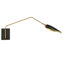 Lampe murale avec bras pivotant 1 lumière noir et or