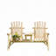 Banc d'extérieur en bois, chaise Adirondack, causeuse de jardin avec dossier haut