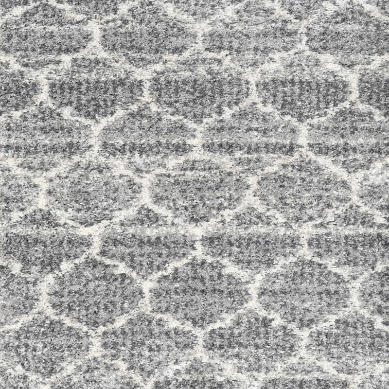 Tapis contemporain gris, Carré 3 pi
