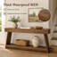 Longue table d'entrée de style campagnard de 70,97 pouces de couleur bois naturel, rangement à double couche, table de canapé imperméable et résistante aux égratignures