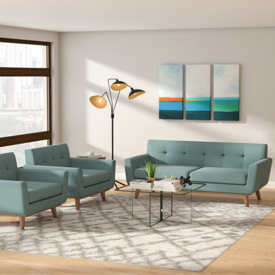 Engage Mid Century 3-piece Armchairs and Loveseat Set by Modway