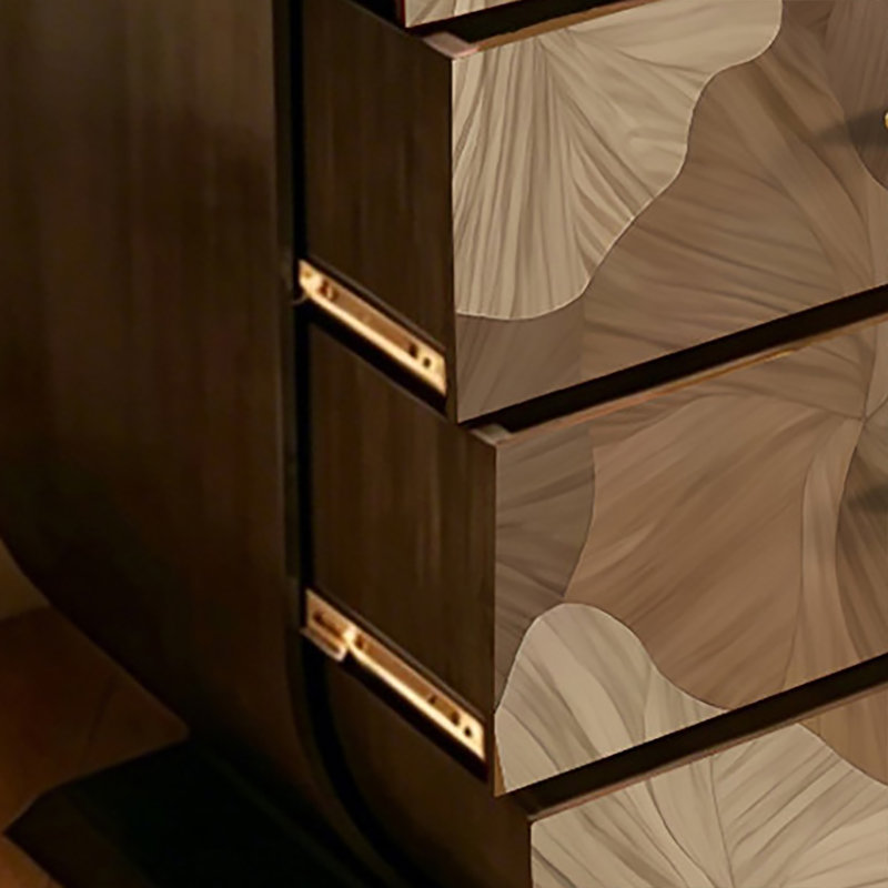 Meuble décoratif rétro français universel à quatre tiroirs
