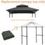 Auvent de remplacement pour abri de jardin 8 x 5 pi - Toile de protection à deux niveaux pour barbecue, tissu gris protégé, portable, facile à assembler pour le toit de camping gris, s'adapte à un cadre de 10 x 10 pi