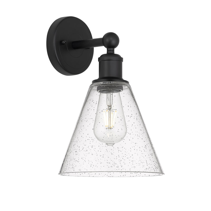 Applique murale 1 lumière 8 po Beva, Noir mat