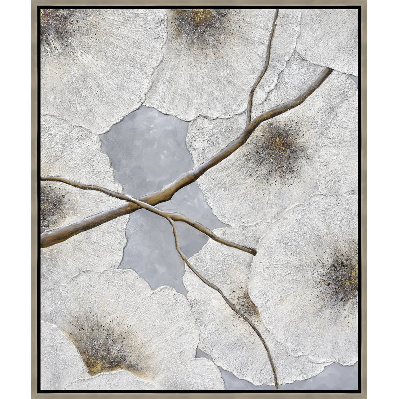 Elegance Blooms I (Glitter) Painting by Beverly Fuller, 31.75" H x 25.75" W, Glass Coat