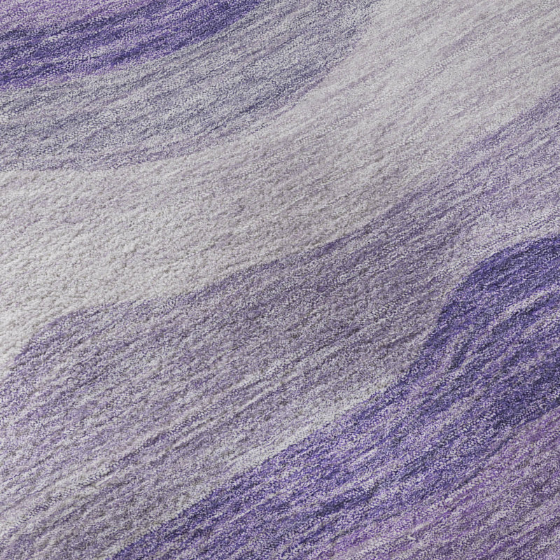 Tapis de qualité supérieure lavable à la machine Mayfield AMF2397, 9 pi x 12 pi, Mauve