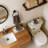 Wood Bathroom Vanity Tray With Iron Frame, Decorative Countertop Organizer For Soap, Perfume, And Bathroom Essentials, Moisture-Resistant And Non-Slip-1598408427