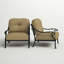Chaise de patio avec coussins Frazee