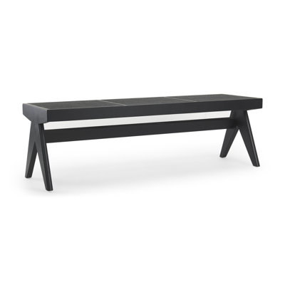 Banc de salle à manger en bois massif 59 po Gracie Mills