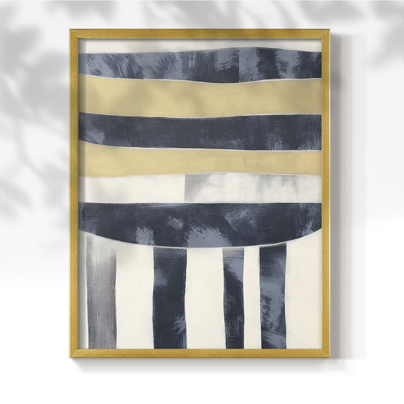 Série ABSTRACT DCCDXCIV - reproduction encadrée de qualité supérieure - prête à être accrochée - aucun clou requis, Or