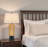 100W Wicker table lamp with 2W LED night light and hardback fabric shade