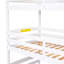 Lit simple superposé simple avec escalier de rangement, conception séparée, blanc