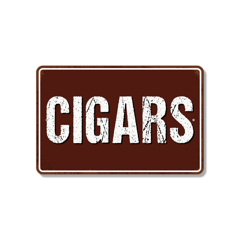 Enseigne en plastique 10 po x 14 po Cigars