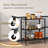 Beliziare 30'' W Metal Shelving Unit with Wheels