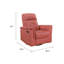 Fauteuil inclinable manuel pivotant Rem, cuir grainé rouge corail-119044019