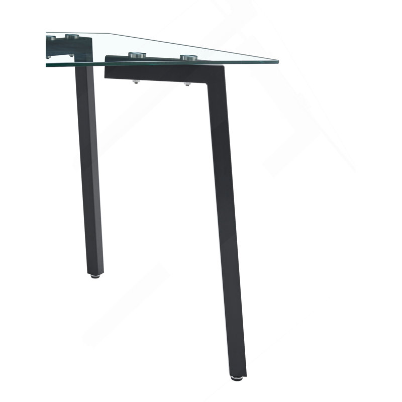 1 Piece Rectangular Dining Table Without Chair, Black