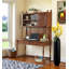 Bureau d'écriture classique en bois avec armoire de rangement supérieure, mobilier d'étude traditionnel