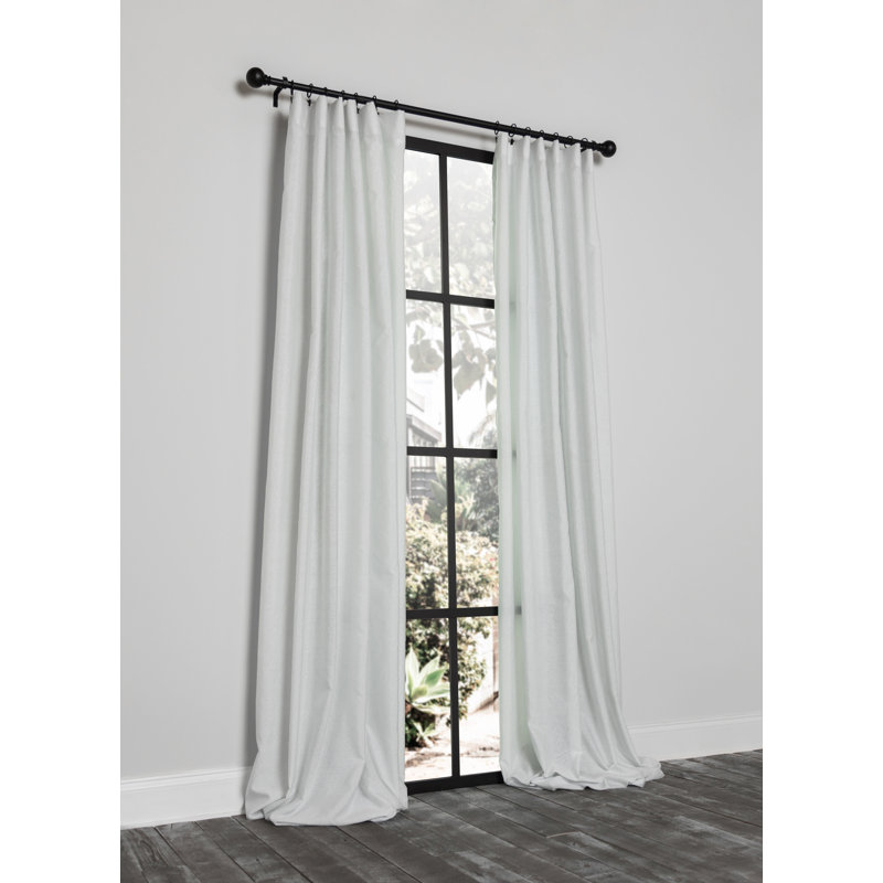 Panneau de rideau simple semi-diaphane avec passe-tringle Decklan Ange, 54 po x 108 po