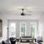 Ventilateur de plafond standard 52 pales 52 po avec télécommande et ensemble d'éclairage inclus Runhild-1718384878