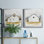White Barn Watercolor I - White Barn I - ensemble de 2 reproductions d'art sur toile