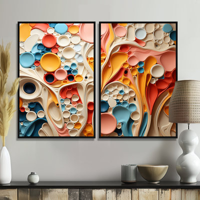 Tourbillon d'art coloré abstrait III - impressions sur toile modernes et colorées