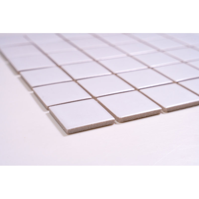 2X2" Square Matte Porcelain Mosaic Tile - (Box Of 20 Sheets), Gray