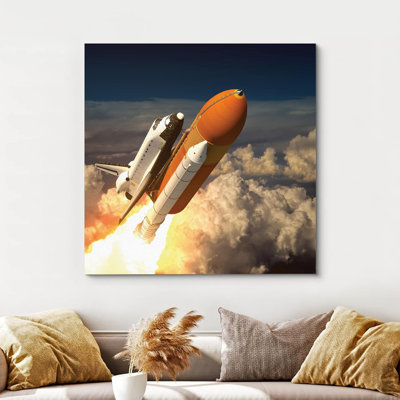 «Rocketship Blasts Off Into Space Astronomie» sur toile
