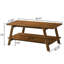 3 tables basses en noyer, style Mid-Century moderne avec tablette de rangement attrayante en noyer