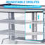 Réfrigérateur commercial commercial, 5,2 pieds cubes Vitrine à pâtisserie, réfrigérateur à boissons avec éclairage à DEL, porte coulissante arrière, dégivrage automatique, réfrigérateur de comptoir / plancher