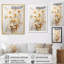 Fleur d'orchidée beige et or II-97054231-97054224