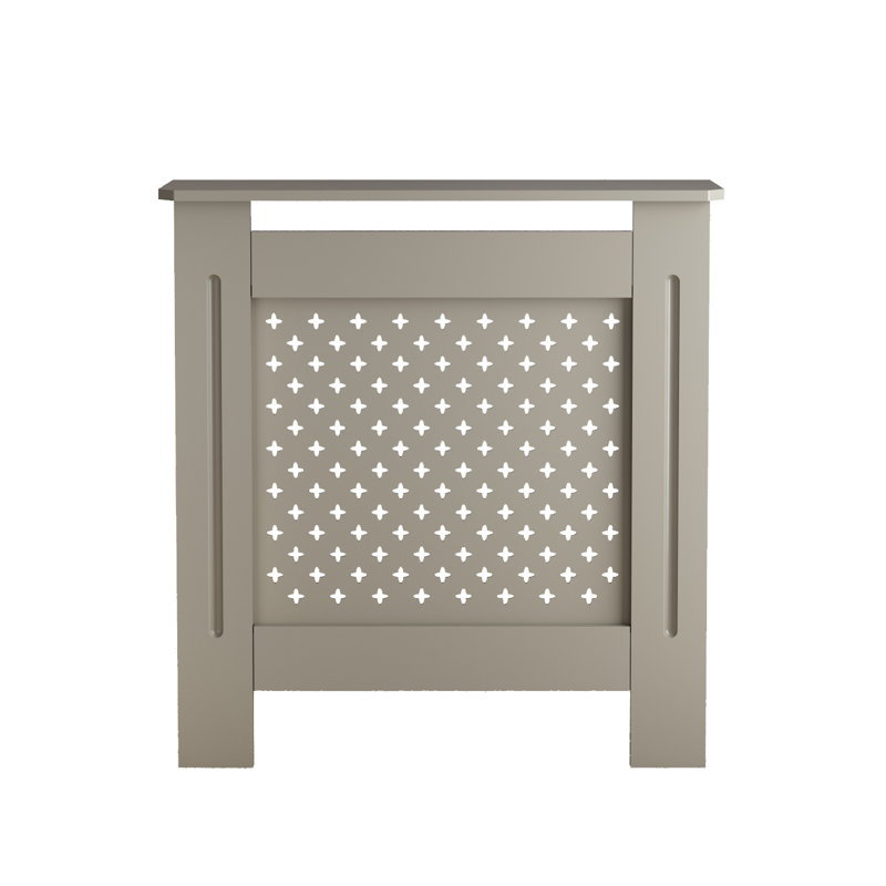 Couvercle de radiateur en panneau de fibres à densité moyenne, armoire chauffante décorative à panneau perforé avec tablette supérieure, housse de chauffage pour la maison facile à assembler