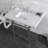 Kingston Brass Pemberton 36-Inch Carrara Marble Console Sink with Brass Legs (8-Inch, 3-Hole)-72888015