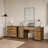  2-piece modern farmhouse office set - Rustic Oak