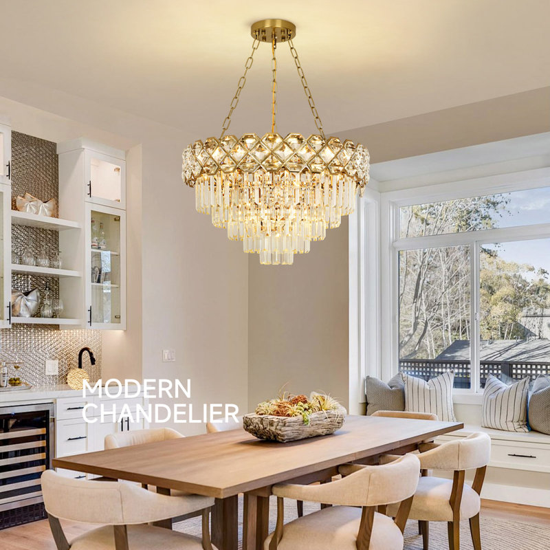 Chandelier, 45cm H 55cm W 55cm D, 5 Tiers