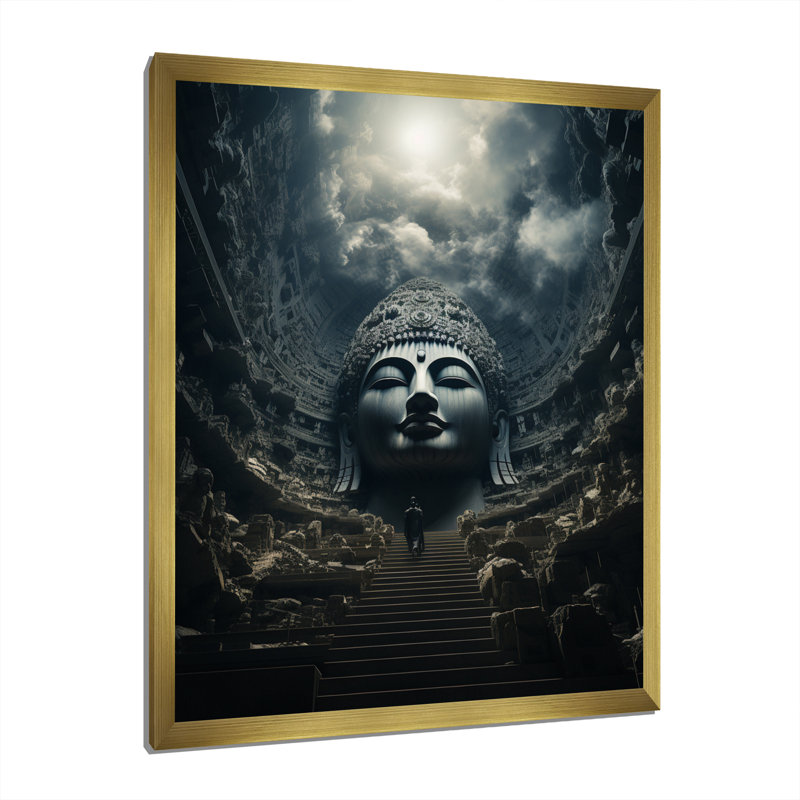 Lexandra Hinduisim Celestial Pathway sur impression sur toile, Encadrement doré, H 44 po x l 34 po x P 1,5 po
