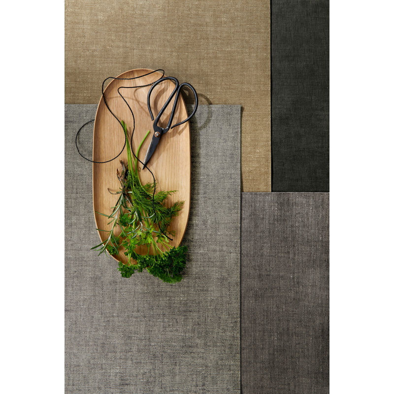 Napperon Linen Optic, Brun / Gris
