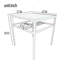 Ensemble de table et de chaises de style industriel, petite table carrée avec étagère de rangement, mobilier de salle à manger gain de place pour petit appartement
