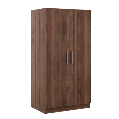 2-Door Wooden Wardrobe Armoire With 3 Storage Shelves by Millwood Pines