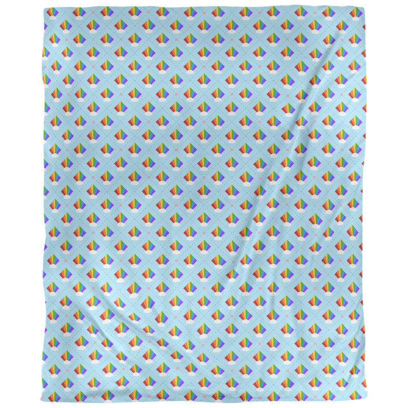 Tissu en arc-en-ciel, L 54 po x l 36 po, Coton peigné pima