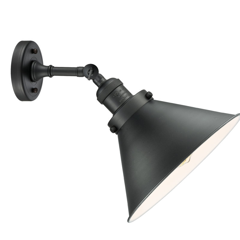 Paylor Steel Armed Sconce, Matte Black, Matte Black, LED