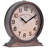 Analog Metal Quartz Movement / Crystal Tabletop Clock in Brown