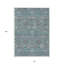 Tapis extérieur lavable floral bleu sarcelle et gris anthracite 10 pi x 14 pi