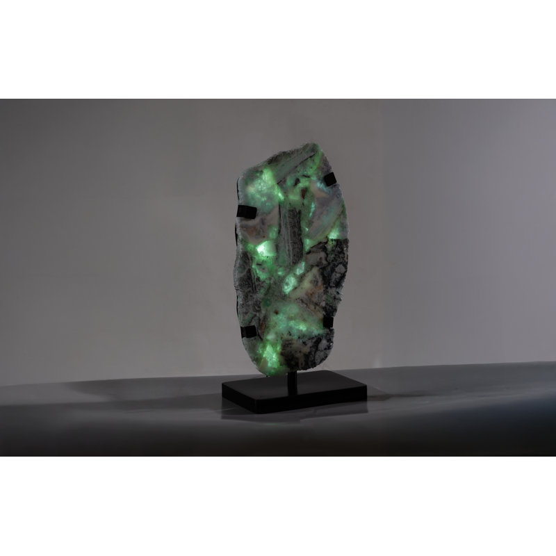 Onyx Lamp on Black Base, Fluorite