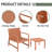 Two-Piece PP Furniture set, 1 Chair & 1 Coffee Table, Indoor/Outdoor Use-243191826