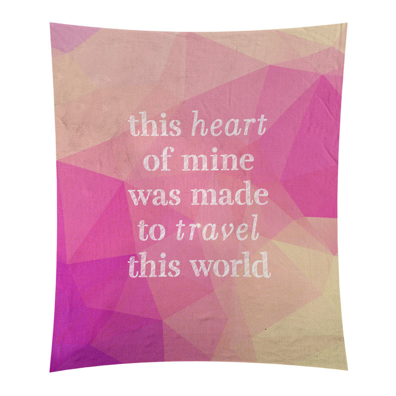 Polyester Tapestry, 80" H x 68" W, Pink Diamond