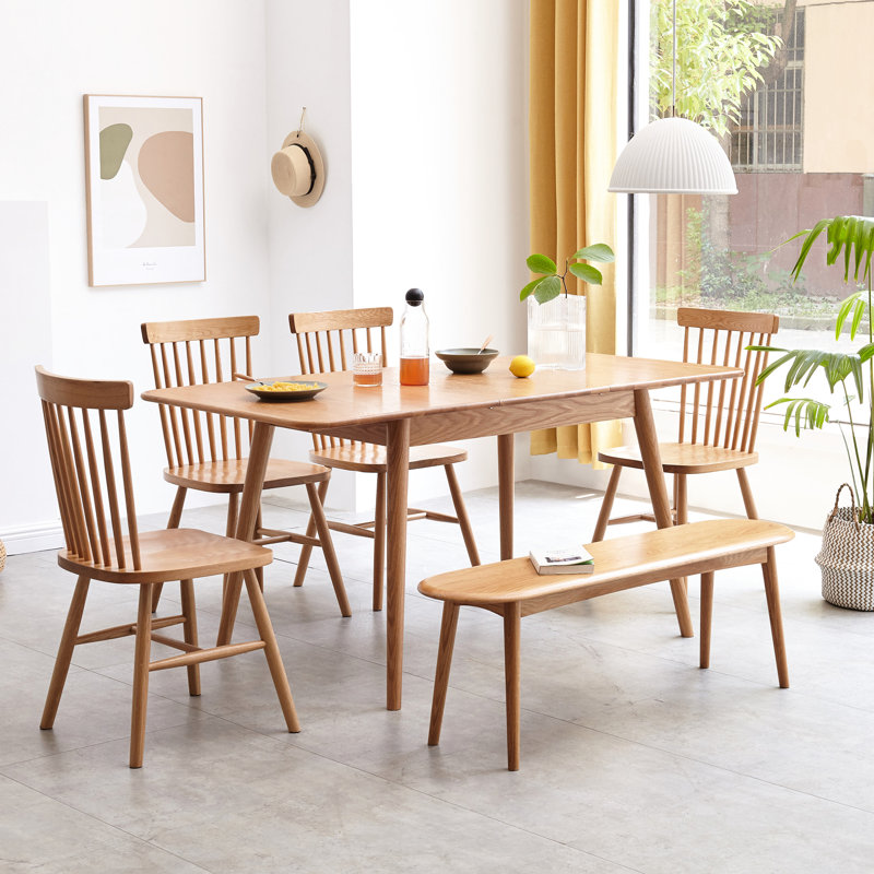 Banc de cuisine en chêne naturel