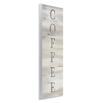 Rustic Vertical Coffee Wall Plaque Art by Yass Naffas Designs