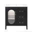 Meuble-lavabo 30 po avec lavabo, meuble-lavabo avec deux tiroirs et porte, tablette réglable