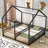 Metal Twin Size House Platform Beds, Two Shared Beds-166592613